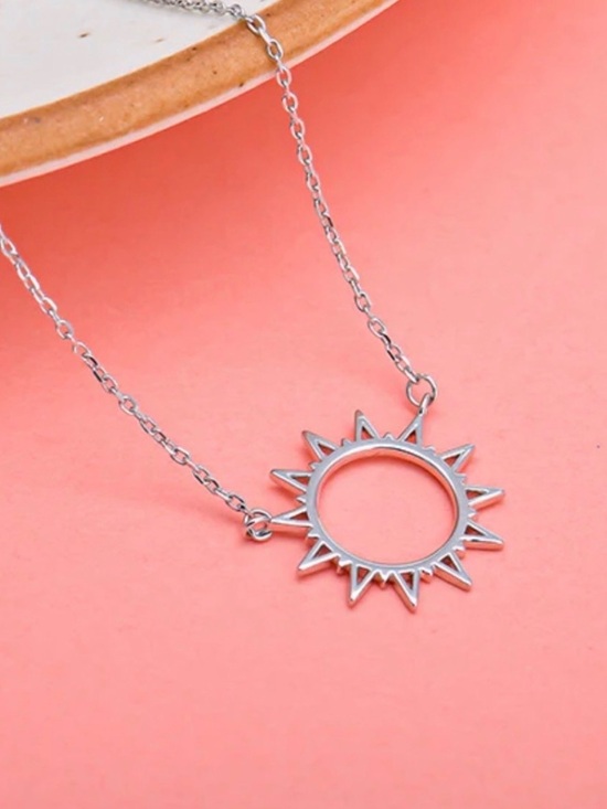 Anthropologie Jewelry - Silver Sun Pendant Necklace